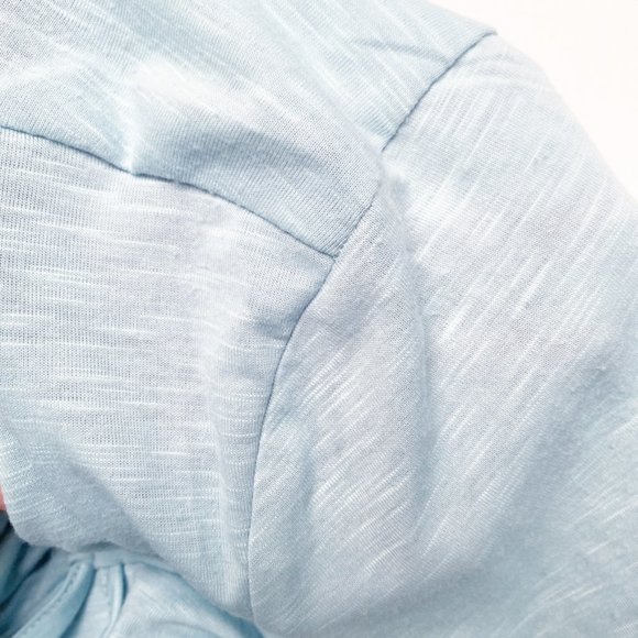 Juicy Couture - Light Blue, Y2K, Flowy Top, with Adjustable Front Tie, Size L - Picture 8 of 10